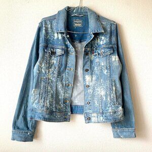 Levi's Bleach and Dye Denim Jean Jacket Women's Small